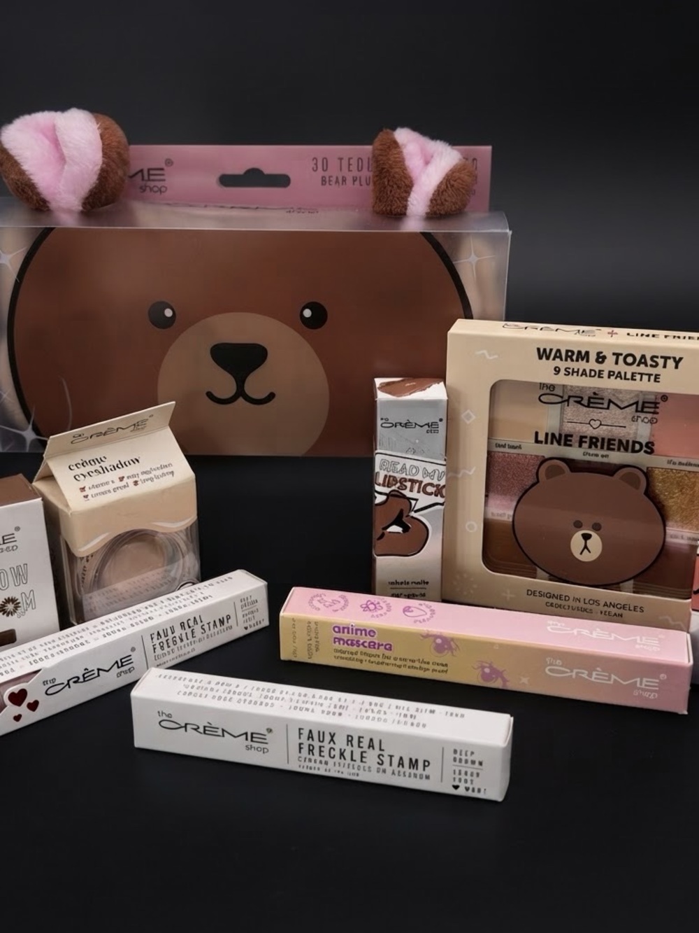 Line Friends Warm & Toasty 9-Shade Eyeshadow Palette - Brown/Pink